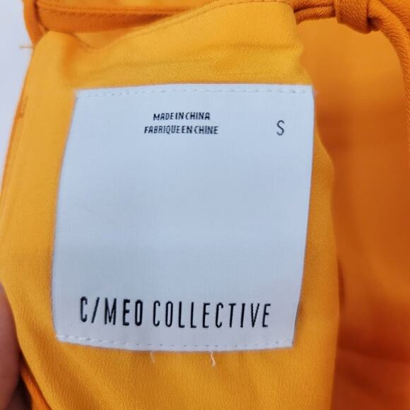 C/MEO Collective Orange Strappy Adjustable Back Jumpsuit Size Small - Picture 2 of 3